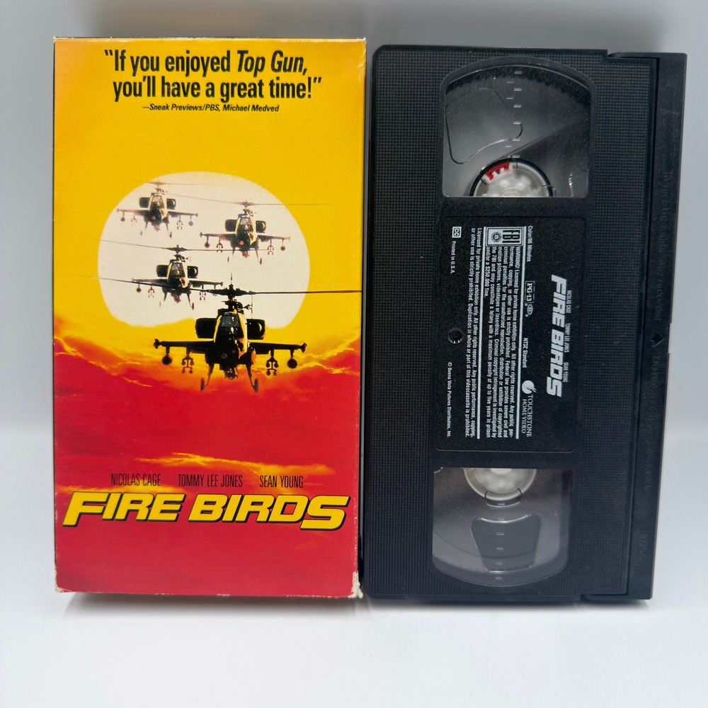Fire Birds VHS Nicolas Cage Tommy Lee Jones Touchstone Video 1990 Action Movie